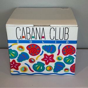 VINTAGE 90s CABANA CLUB Pink‎ Double Insulated Plastic Tumblers Set of 4 NIB